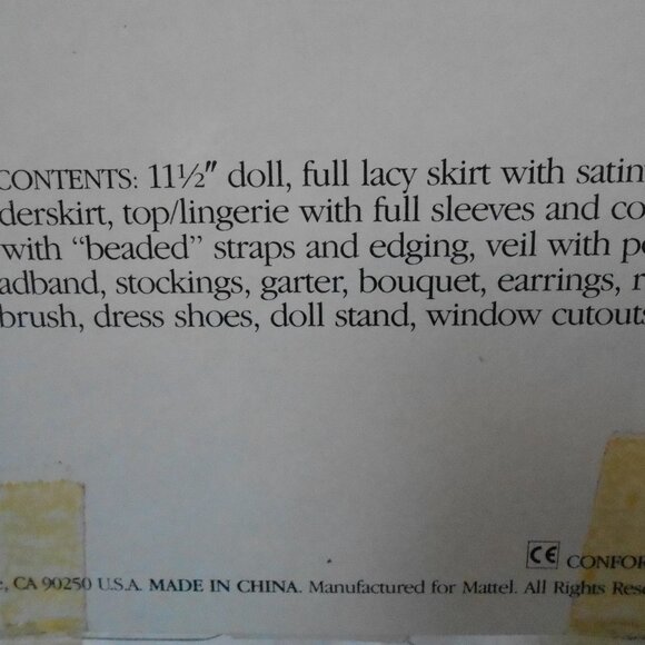 Vintage Mattel 1989 Wedding Fantasy Barbie Doll #2125-NIB Beautiful! - Picture 5 of 6